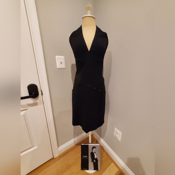 Chanel Backless Black Halter Dress. Size Euro 40 or US 6-8 - Picture 3 of 10